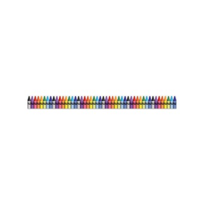 Eureka Crayola Crayons Extra Wide Deco Trim, 37 Feet (Pack of 6)