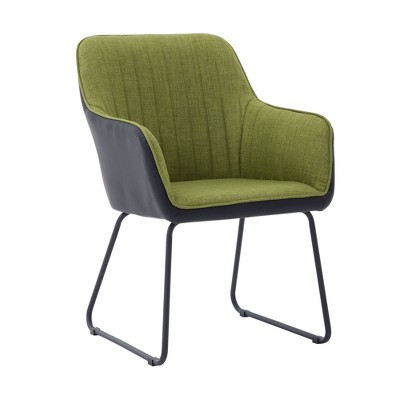 NicBex Linen Fabric Dining Chair 1PC Modern Leisure Upholstered Armchair with Curved Backrest for Kitchen,Dining Room