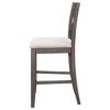 NicBex Counter Stools Set of 2 Rustic Style Counter Height Stools with Cutout Design and Upholstered Cushion for Kitchen Island, Cafe - 4 of 4