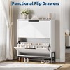 COZONY Shoe Storage Cabinet with 2 Flip Drawers, Modern Narrow Shoe Rack Organizer with Metal Legs, Freestanding Cabinet for Entryway, Living Room - 3 of 4