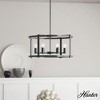Hunter Fans 26" Astwood 6-Light Ceiling Light Matte Black Finish - Transitional Design for Timeless Elegance in Any Room - 2 of 4
