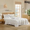 HLC.ME Floral Bed Sheets - Bed Sheet Set - Wrinkle Resistant & Ultra Soft - Fits Mattresses up to 15 Inches Deep - 3 of 4