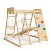 Garvee Playground Kids Climbing Toys, Wooden Climber Playset with Slide, Swing, Monkey Bars, Upright, Rope Ladder, Climb Net - 2 of 4