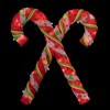 Northlight Lighted Sisal Double Candy Cane Christmas Outdoor Decoration - 26" - Clear Lights - 3 of 3
