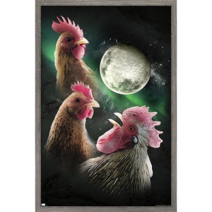 Trends International James Booker - 3 Chicken Moon Framed Wall Poster Prints - 1 of 4