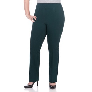 Rekucci Comfort Knit Bootcut Leg Pants for Curvy Women with Tummy Control - 1 of 4