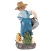 Nature Spring Outdoor Solar LED Light Little Boy Statue for Garden, Patio, Lawn, and Yard – Blue - 4 of 4