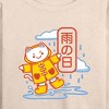 Women's - Instant Message - Rainy Day Kawaii Cat Lightweight French Terry Wide Neck Long Sleeve Graphic Shirt - 2 of 4