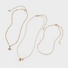 Girls' Initial with Choker and Layered Necklace Set - art class™ Gold - 2 of 3
