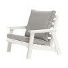 Outdoor single, Sofa Chair With Cushion,Stainless Steel Hardware, Comfortable Armrests Garden Sofa Furniture,abstract,white,29.92in,2.49ft - 2 of 4