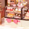 ROBOTIME 3D Puzzles DIY Miniature Dollhouse Cake Shop, Dessert Shop Building Set Toys Playset, Decorative Ornaments for Gift, Pink, 6"*6.4"*6" - 3 of 4