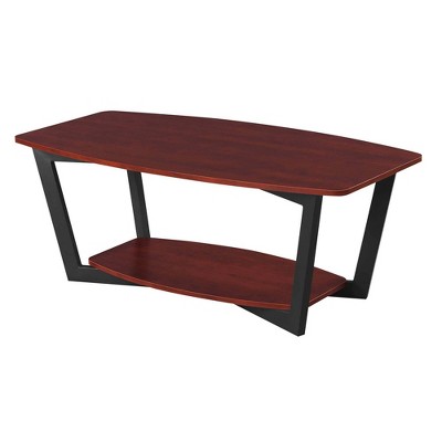 Graystone Coffee Table with Shelf Cherry/Black Frame - Breighton Home