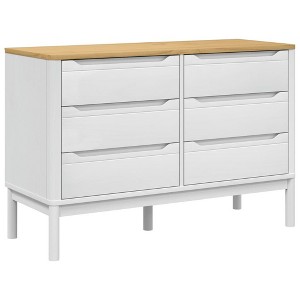 vidaXL Chest of Drawers Hallway Bedroom Furniture Solid Wood Pine - 1 of 4