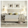 Queen Hudson Button Tufted Bed Oatmeal - Inspire Q - image 3 of 4