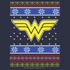 Junior's Wonder Woman Ugly Christmas Sweater Print Logo Cowl Neck Sweatshirt - 2 of 4