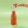JoyJolt Hali Glass Carafe Bottle Water or Juice Pitcher with 6 Lids - 35 oz - Set of 3 - 3 of 4