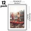 Americanflat Front Loading 5x7 Picture Frame Set with Mat for 4x6 - Perfect for Photos - 12 Pack - Black - 2 of 4