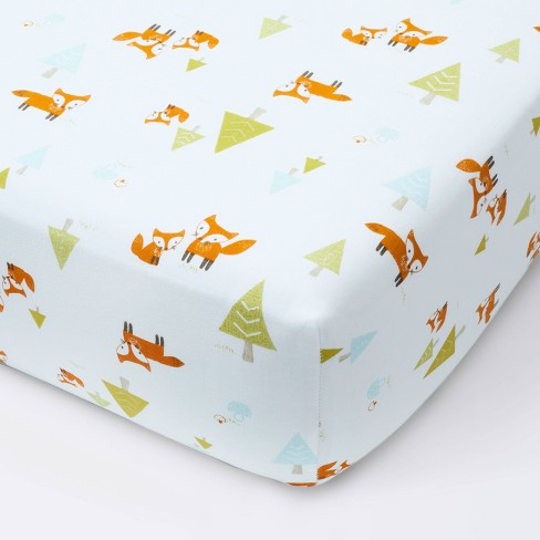 Fitted Crib Sheet Woodland Trails - Cloud Island™  White - image 1 of 4