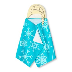 Frozen Elsa Kids' Hooded Bath Towel Blue - 1 of 3