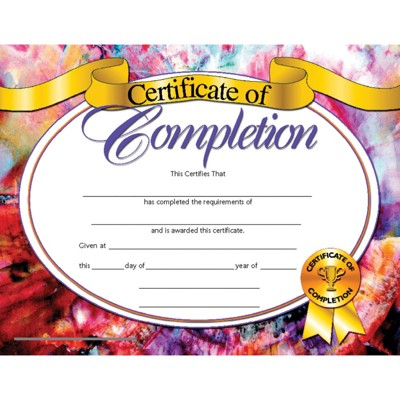 Hayes Publishing Certificate of Completion, 8.5" x 11", Pack of 30 (Case of 4)
