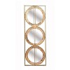 HomeRoots 14" Brown and Gold Aluminum and Wood Geometric Framed Accent Mirror - 4 of 4