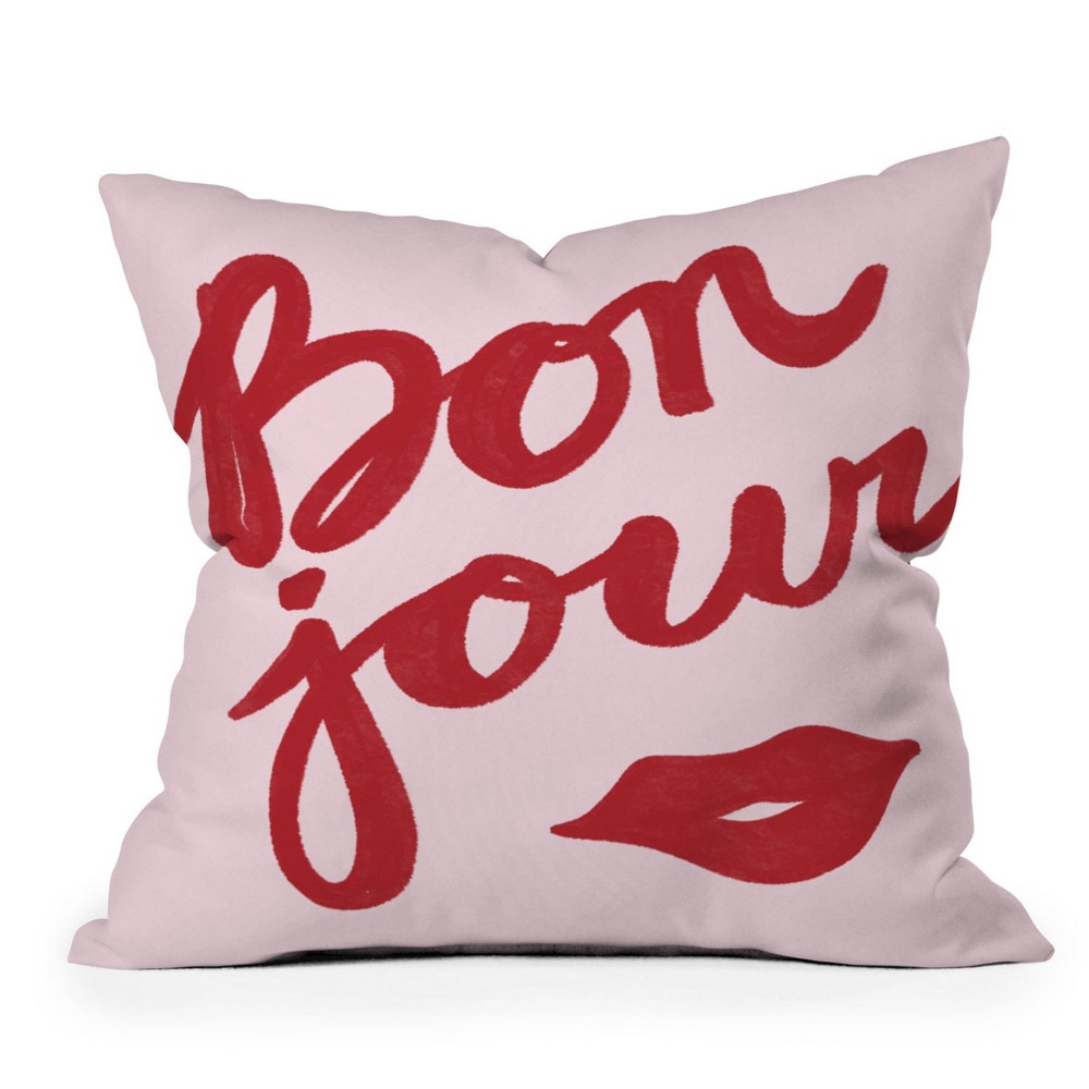 Photos - Pillow Deny Designs 16"x16" Athenesatelier Bonjour Ii Square Indoor Throw 