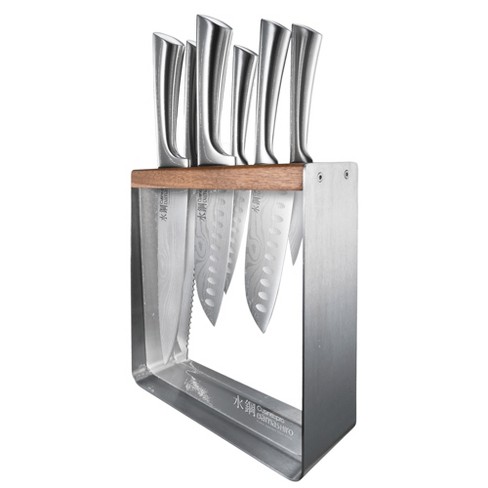 Knife Set - Colorful 10-piece Stainless-steel Cutting Knives With  21.5-inch-long Magnetic Knife Holder For Storage And Organization By  Classic Cuisine : Target