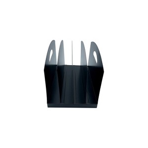Huron Vertical 4-Compartment Steel File Organizer Black (HASZ0169) - 1 of 3