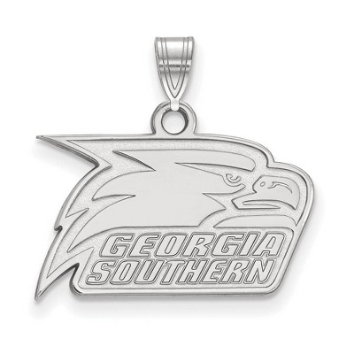 Black Bow Jewelry 14k White Gold Georgia Southern Eagles NCAA Small Pendant
