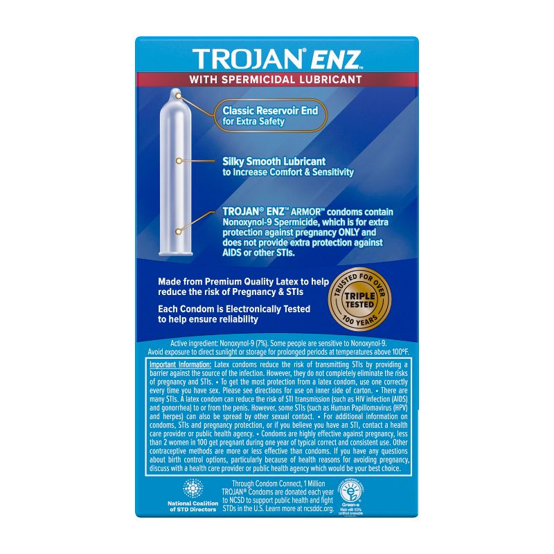Trojan ENZ Lubricated Premium Latex Condoms - 12ct, 3 of 10