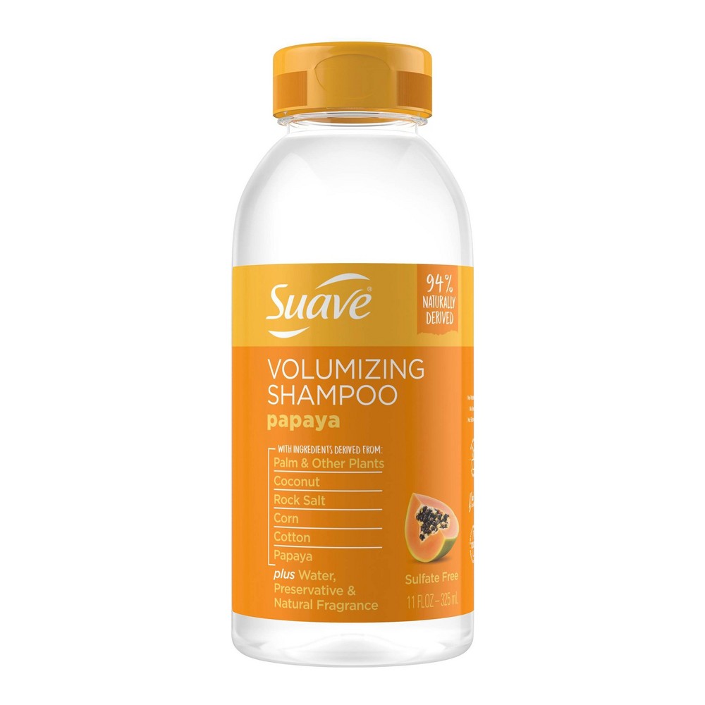 Suave Naturally Derived Papaya Volumizing Shampoo - 11 fl oz