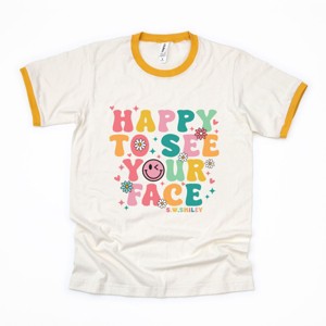 Simply Sage Market S.W.Smiley Happy To See Your Face  Ringer Tee - 1 of 4