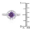 Slickblue 2.1 Ct Round Cut Classic Halo Ring for Women in Rhodium Plated, in 6 Color Options, Sizes 5-10 - 4 of 4