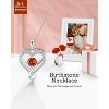 Infinity Heart Birthstone Necklace, S925 Sterling Silver I Love You Jewelry Gift - 3 of 4