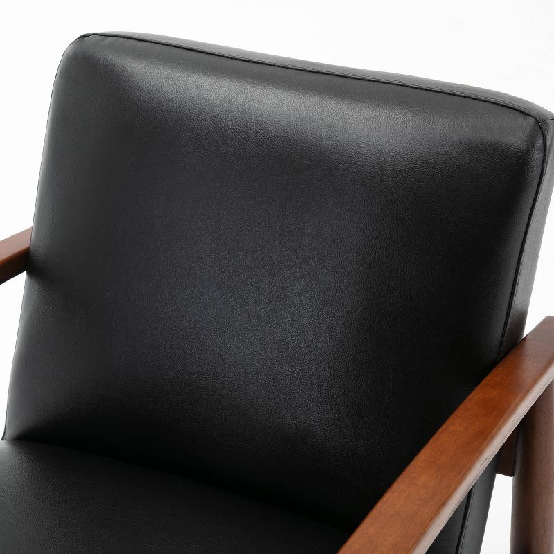 Comfort Pointe Austin Leather Gel Wooden Base Accent Chair, 5 of 11