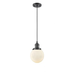 Beacon - 1 Light Cord Hung Mini Pendant In Industrial Style-9.5 Inches Tall and 6 Inches Wide - 1 of 1