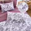 BAGOKIE 7 PCS Bed in a Bag Flower Reversible Comforter with Sheets Bedding Set - 4 of 4