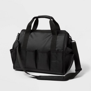 15" 35 Pocket Heavy Duty Tool Bag - Brightroom™: Utility Storage, Black, Zipper Closure, 23L Capacity - 1 of 3