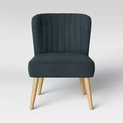 Chelidon Velvet Slipper Chair Blue - Opalhouse™