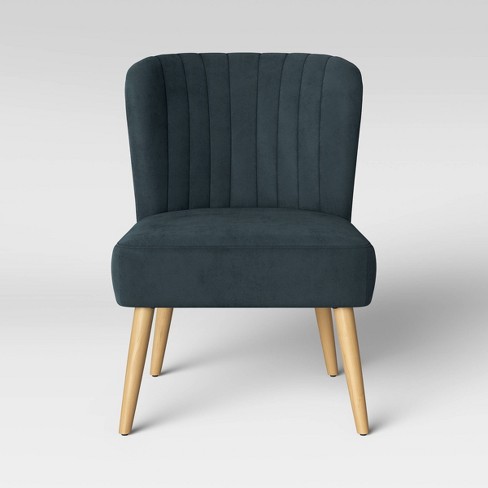 Chelidon Velvet Slipper Chair, Grey Slipper Chair Target