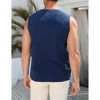Men's Cotton Linen Tank Top Shirts Casual Sleeveless Lace Up Beach Hippie Tops Bohemian Renaissance Pirate Tunic - 3 of 4