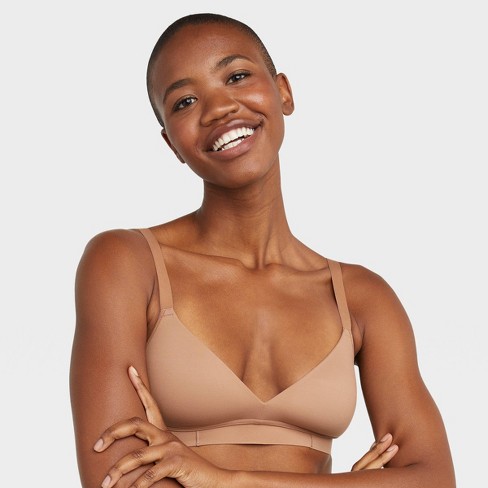 Hanes Women's Wirefree Bralette G585 - Cinnamon Butter S