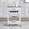 Syemin Kitchen Carts and Islands Kitchen Island with Storage Mobile Rolling Kitchen Island Trolley Serving Cart Table, White, 22.76"*15.75"*33.35" - 4 of 4