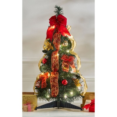 BrylaneHome Fully Decorated Pre-Lit Pop-Up Christmas Tree