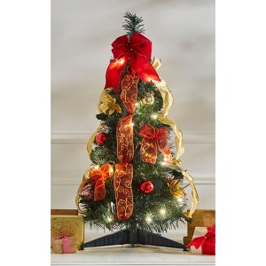 BrylaneHome Fully Decorated Pre-Lit Pop-Up Christmas Tree - 1 of 4