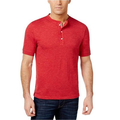Club Room Mens Solid SS Henley Shirt