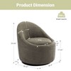 Modern Barrel Swivel Chairs with Concealed Storage, Round Upholstered Accent Chairs - 2 of 4