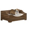 MaseiKar 36" Modern Wood Pet Bed with Cushion, Brown Alder Finish, Indoor Dog Sofa for Small to Medium Pets, Comfy & Stylish - 2 of 4