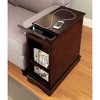 Vynxaria 1pc Modern Transitional Side Table/Nightstand - Cherry Finish - 2 of 4