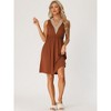 cheibear Women's Sleeveless with Pockets V Neck Lace Trim Lounge Casual Outfits Dresss - 2 of 4